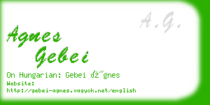 agnes gebei business card